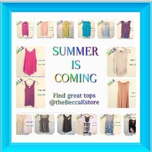 Find amazing summer tops here! Size XS, S, M.